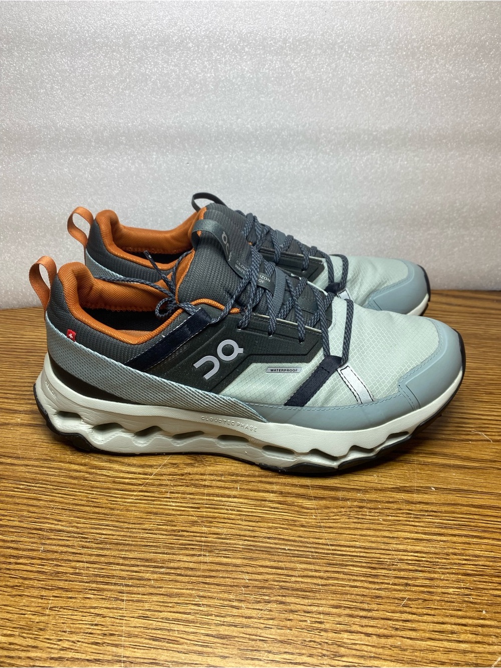 On Running Cloudhorizon Waterproof Running Shoes Lead Mineral Blue Mens Size 9.5
